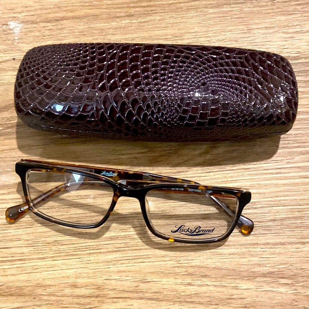 Lucky Brand Women’s Glasses and Case (Tortoise Brown)